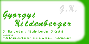gyorgyi mildenberger business card